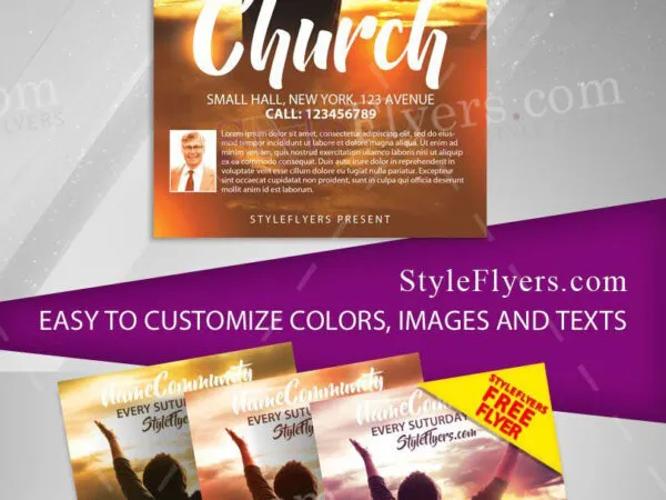 4 Holy Luminous Church Flyer Templates 1