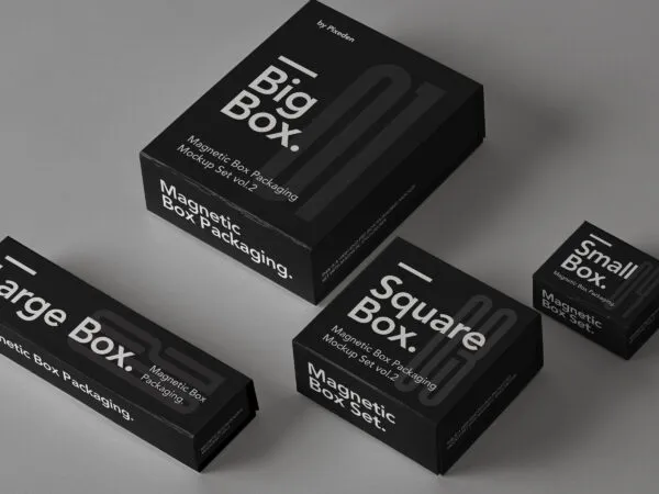 4 Magnetic Box Packaging Mockup 1
