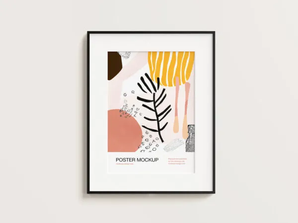 4 Mockup of Thin Poster Frames from Various Angles 1