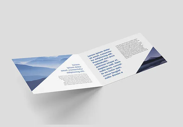 4 Mockups of Horizontal Bi fold Leaflet 1