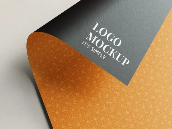 4 Mockups of Logo on Double Sided Paper 1