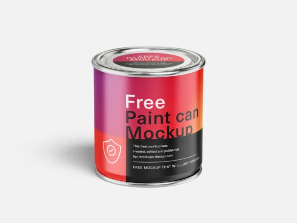 4 Mockups of Metallic Paint Can 1