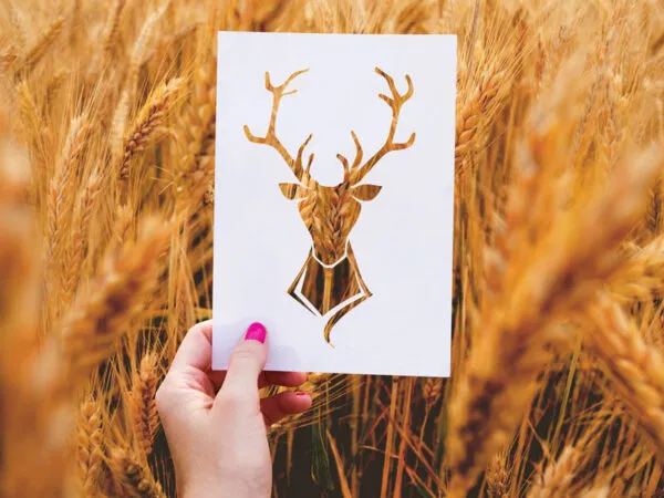 4 Mockups of Paper Stencil Cutout in Realistic Setting 1