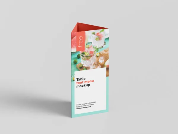 4 Mockups of Table Tent Menu 1