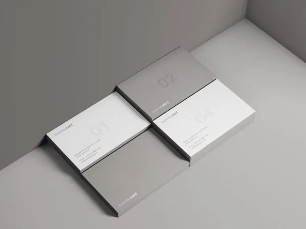 4 Modern Business Card Mockup Placed Beside Each Other 1