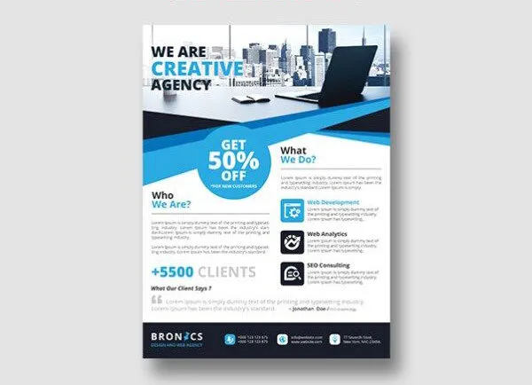 4 Modern Infographic Corporate Flyer Templates 1