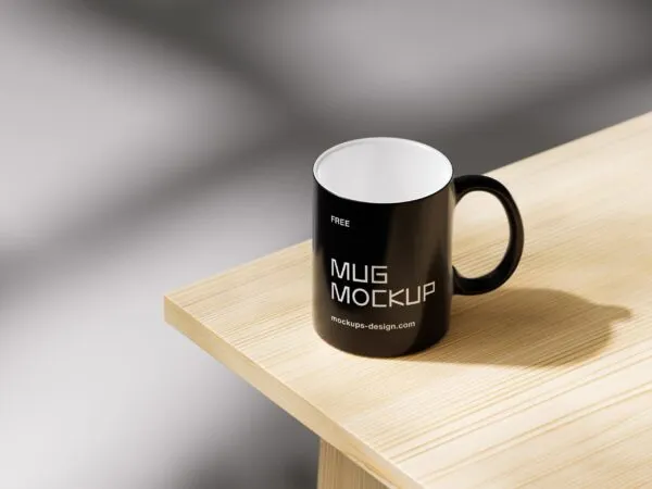 4 Mug Mockups with Shadows 1