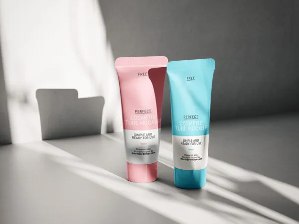 4 Plastic Cosmetic Tube Mockups 1