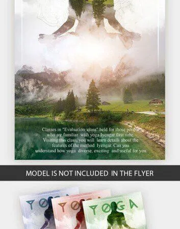 4 Realistic and Modern Yoga Studio Flyer Templates 1