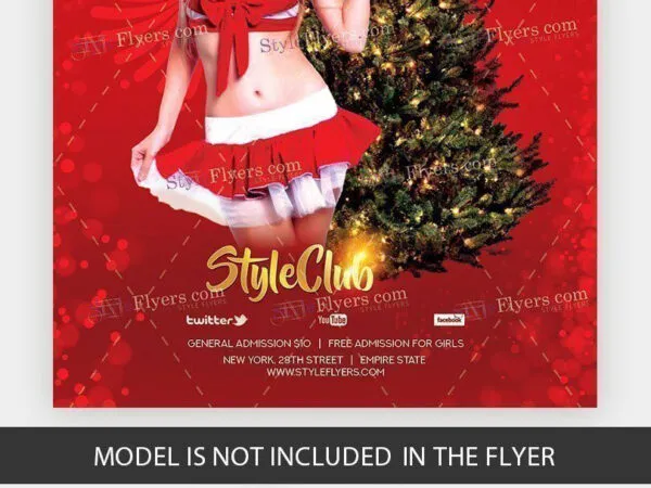 4 Red and Golden Christmas Eve Party Flyer Templates 1