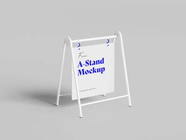 4 Shots of Metal A Stand Mockup 1