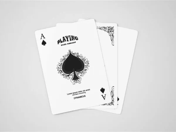 4 Shots of Playing Card Mockup 1