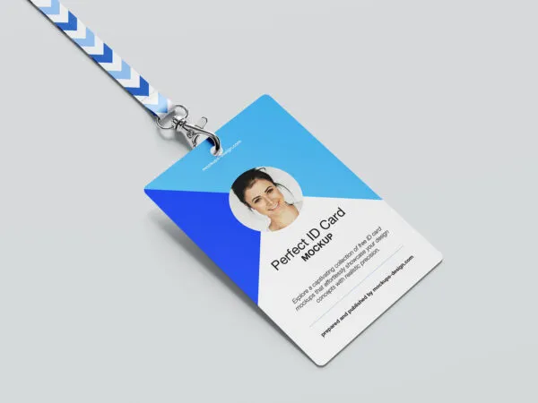 4 Shots of Simple Plastic ID Card Mockup 1