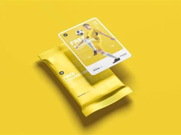 4 Shots of Trading Card Mockup 1