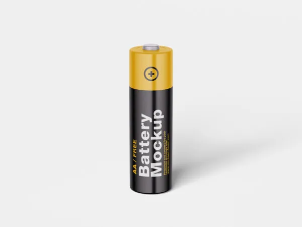 4 Showcases of AA Battery Mockup 1