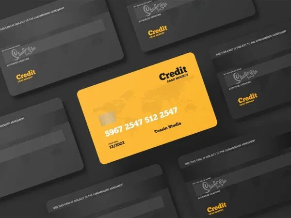 4 Showcases of Credit Card Mockup 1