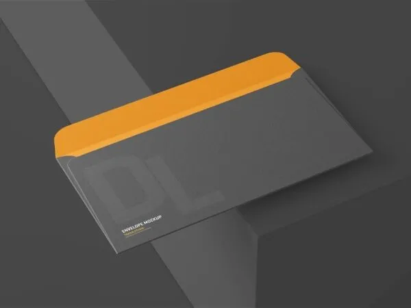 4 Showcases of DL Envelope Mockup 1