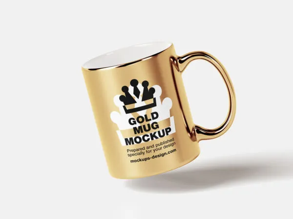 4 Showcases of Metallic Mug Mockup 1