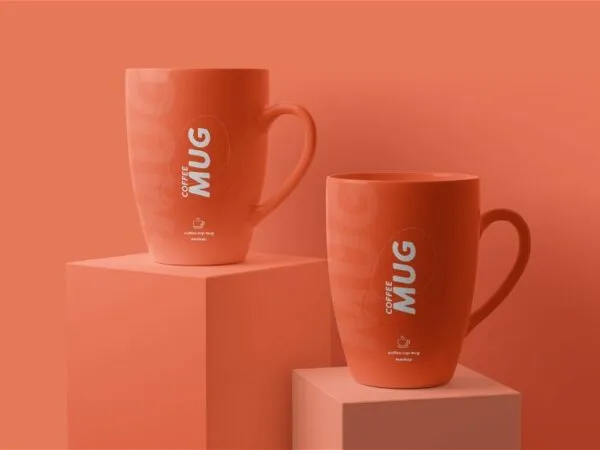 4 Showcases of Mug Mockup with Notebook 1
