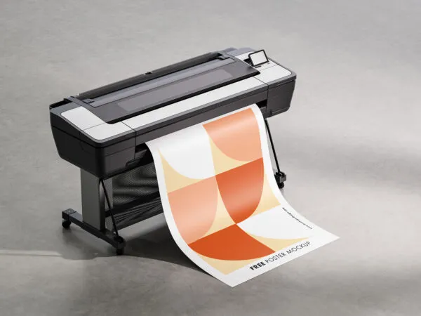 4 Showcases of Printing Poster Mockup 1