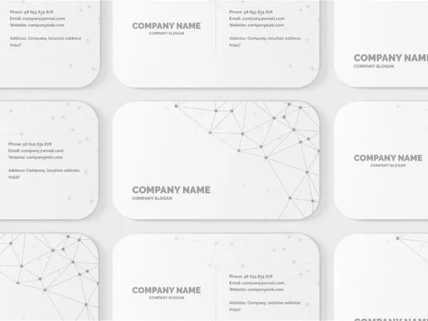4 Showcases of Rounded Corner Business Card Mockup 1