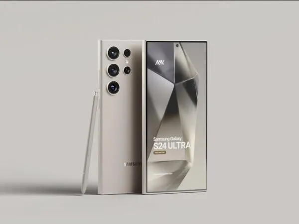 4 Showcases of Samsung Galaxy S24 Ultra Mockup 1