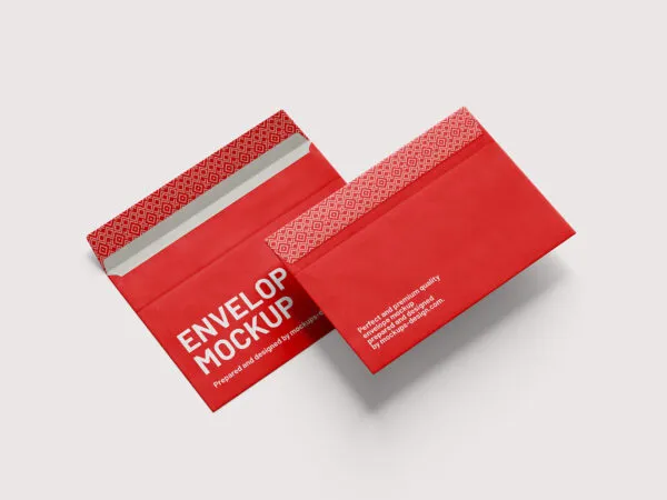 4 Showcases of Standard Envelope Mockup 1
