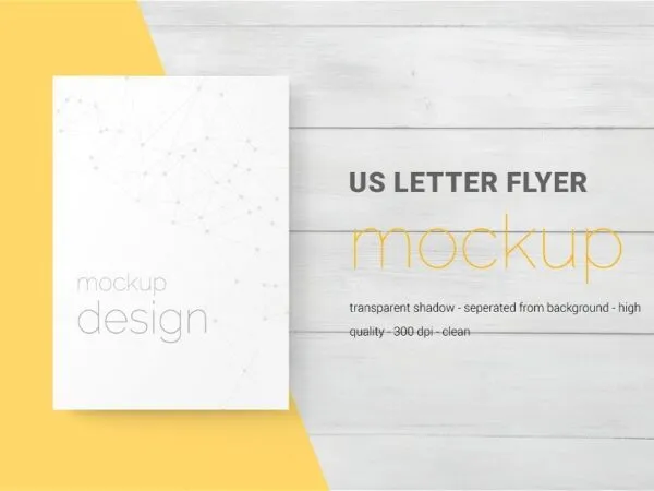 4 Showcases of US Letter Flyer Mockup 1