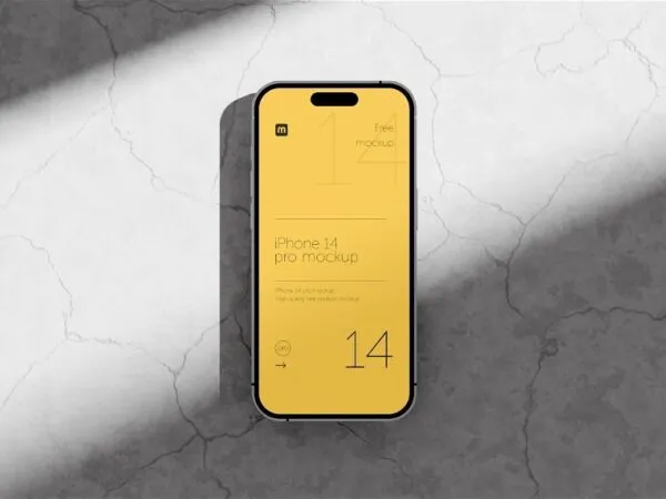 4 Showcases of iPhone 14 Pro Mockup 1