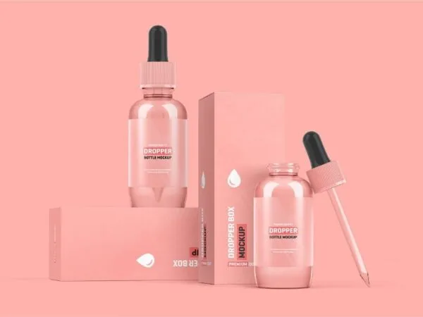 4 Sights of Dropper Bottle Mockup with Packaging Box 1