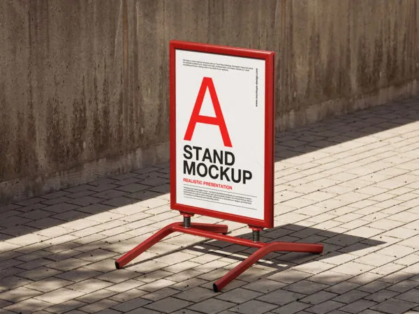 4 Sights of Outdoor A Stand Mockup 1
