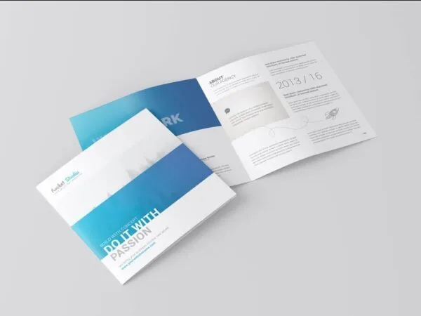 4 Sights of Square 2 Fold Brochure Mockup 1