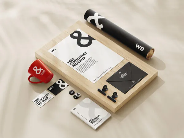 4 Stationery Mockups in Different Visions 1