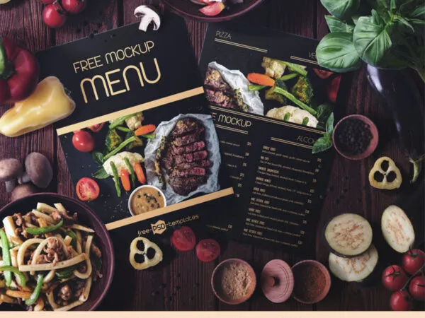 4 Top View Kitchen Branding Scene Creator Mockups 1