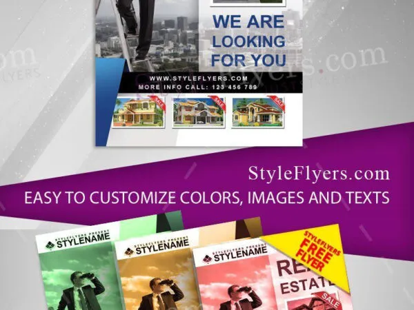 4 Urban Collage Modern Real Estate Agency Flyer Templates 1