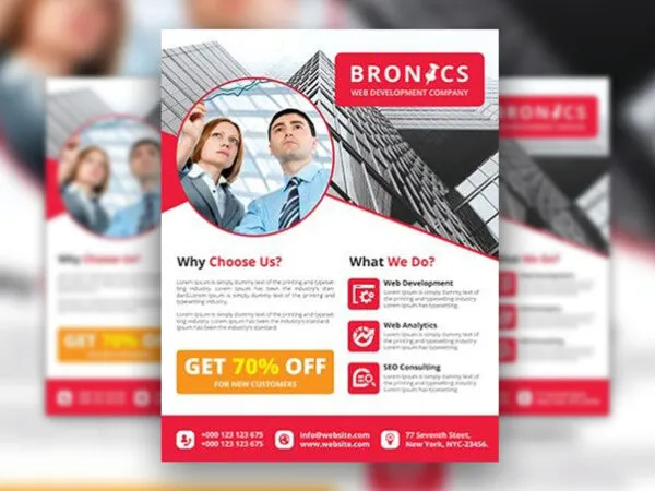 4 Urban Modern Geometric Corporate Flyer Templates Featuring Different Color Options 1