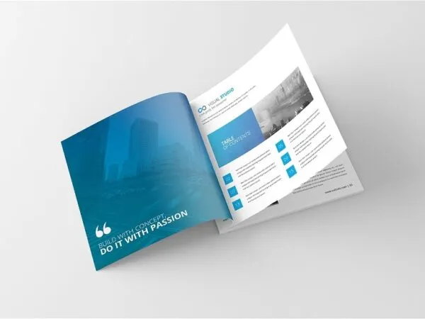 4 Varied Sights of Square Magazine Mockup 1