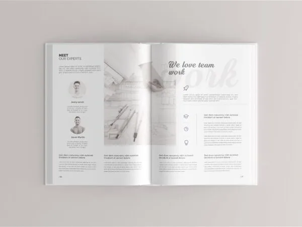 4 Views of Portrait Book Mockup Hardcover 1