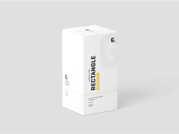 4 Views of Rectangle Box Mockup 1