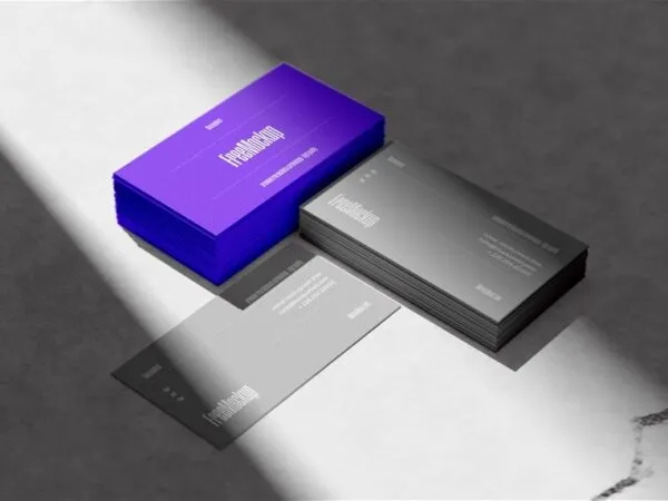 4 Visions of High Contrast Business Card Mockup 1