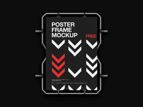 4 Wall Mounted A4 A3 Poster Mockups in Varied Shots 1