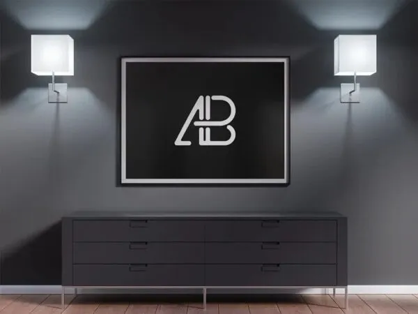 48 X 36 Inch Modern Poster Mockup 1