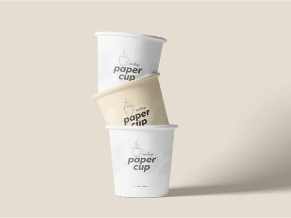 4oz Paper Cup Mockup in 4 Shots 1