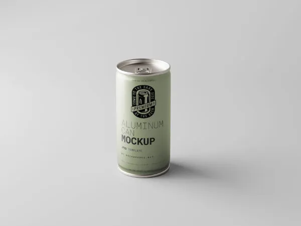 5 Angles of 250ml Can Mockup 1
