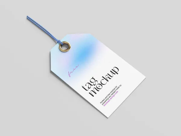 5 Close up Shots of Label Tag Mockups 1