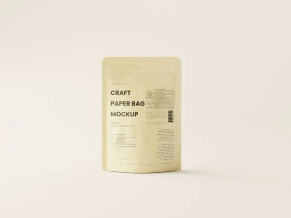 5 Craft Paper Bags Mockups in Varied Sights 1