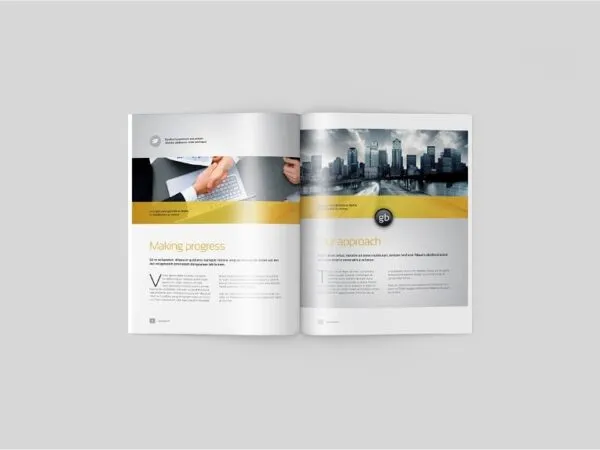 5 Different Views of US Letter Magazine Mockup 1
