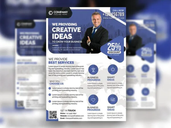 5 Geometric Clean Business Flyer Templates 1