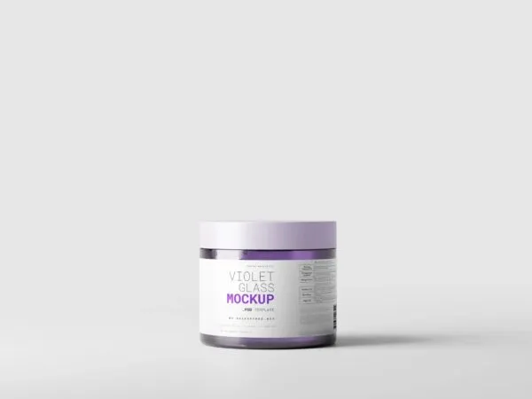 5 Glass Jar Mockups in Different Sights 1