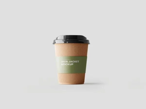 5 Java Jacket Mockup with Paper Cup in Varied Shots 1